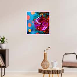 Livlig julgransprydnad med gnistrande design poster