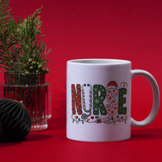 Livlig julsköterska Festiv medicinsk design Kaffemugg