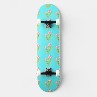 Livlig Lotusmotiv Mini Skateboard Bräda 18,5 Cm