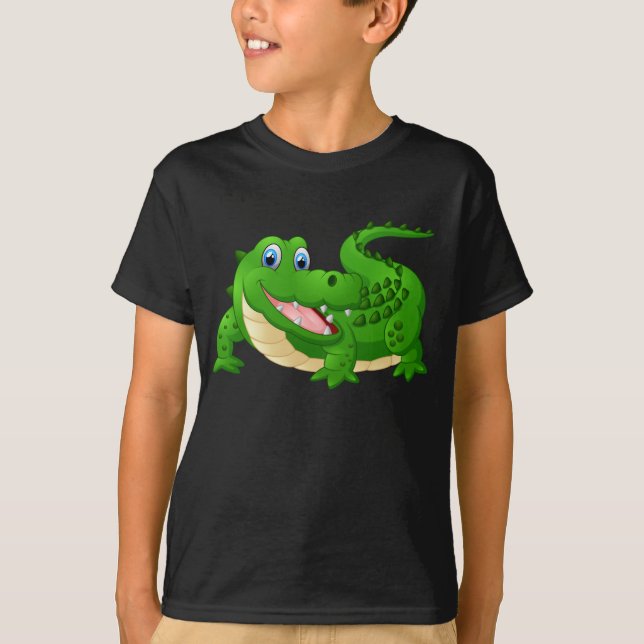 Livlig lycklig krokodil tee (Framsida)