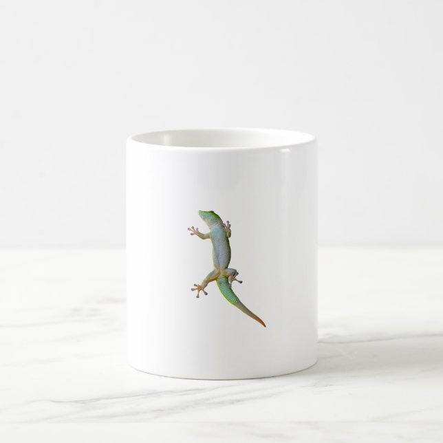 Livlig Madagaskar Grön Dag Gecko Kaffemugg (Center)