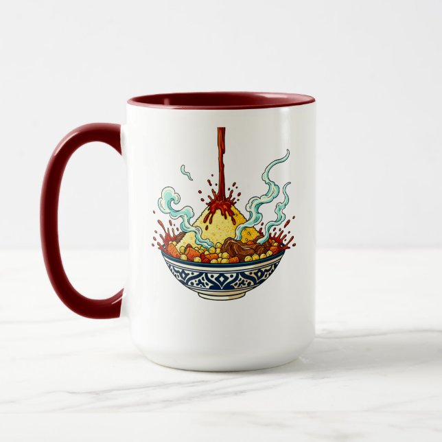 Livlig Marockansk Couscous-illustration Mugg (Vänster)