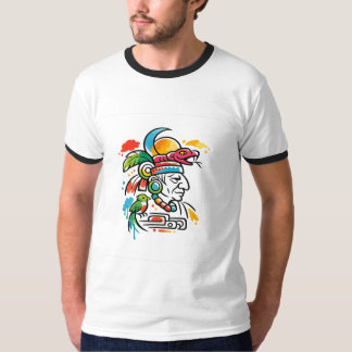 Livlig Mayapräst med Ormkrone T Shirt