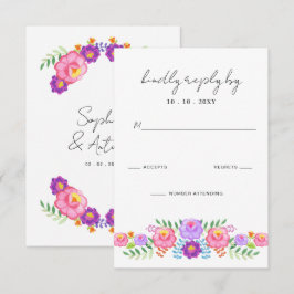 Livlig mexikansk blomsterfirande bröllopsfest OSA kort