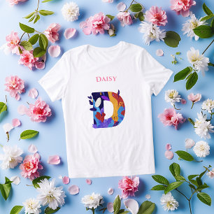 Livlig monogram - Brev D Kreativ födelsedagspresen T Shirt