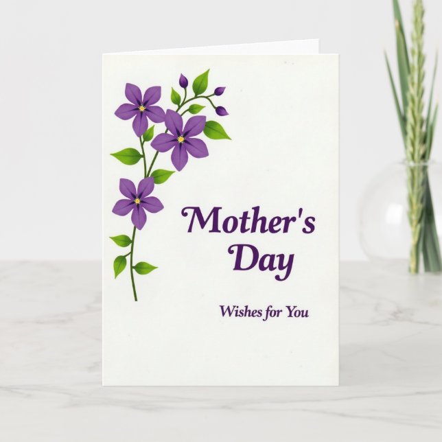 Livlig Morsdags blommig kort (Framsida)