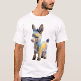 Livlig Multi-Färg Splash Åsna Män T Shirt