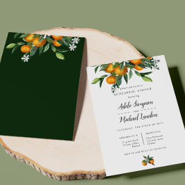 Livlig orange apelsin citrus repetitionsmiddag inbjudningar