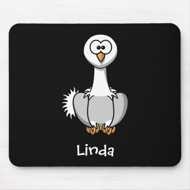 Livlig ostrich musmatta (Framsidan)