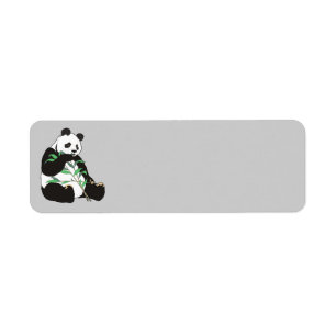 Livlig Pandabjörn Returadress Etikett