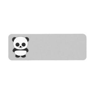 Livlig Pandabjörn Returadress Etikett