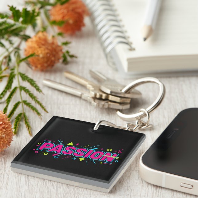 Livlig Passion Typografi - Retro 90-tal Pop Art Es (Högra Framsidan)