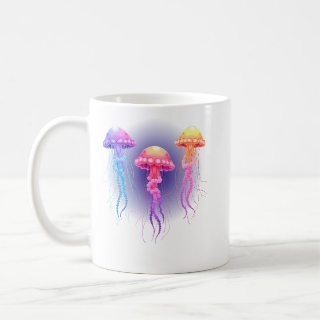 Livlig Pastell Färg Manet Havs Scen Kaffemugg (Vänster)