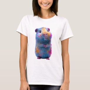 Livlig Pastell Fuffig Hamster Porträtt Kvinnor T Shirt