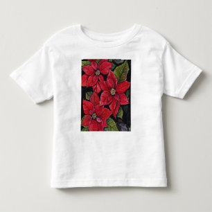 Livlig Poinsettia i akvarell   T Shirt