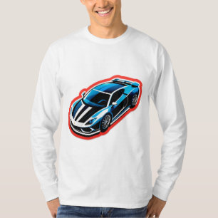 Livlig Pop Art Sportbil T Shirt