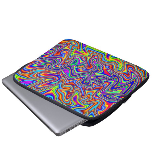 Livlig Psychedelic Neoprenelaptop sleeve 10" - (Framre botten)