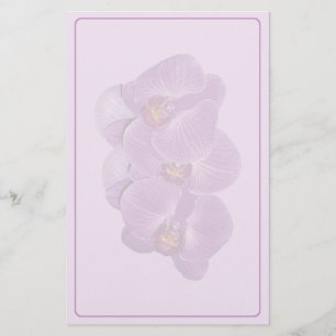 Livlig purpurfärgad Orchidbrevpapper Brevpapper
