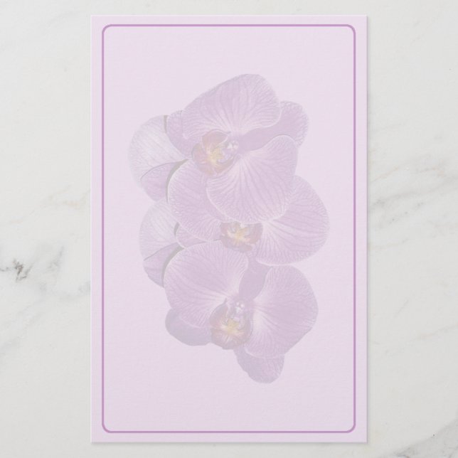 Livlig purpurfärgad Orchidbrevpapper Brevpapper (Framsida)