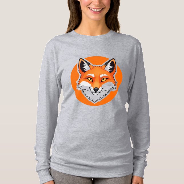 Livlig Rävhuvud T Shirt (Framsida)