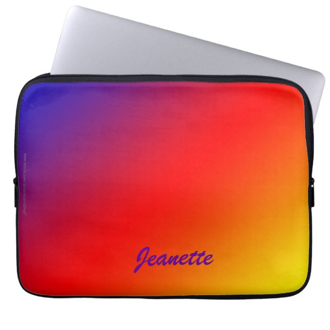 Livlig regnbåge för bärbar datordatorsleeve laptop sleeve (Framsidan)