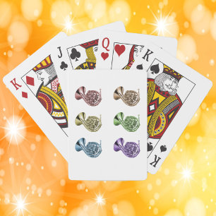 Livlig regnbågssignalhorn Pop Art-design Casinokort