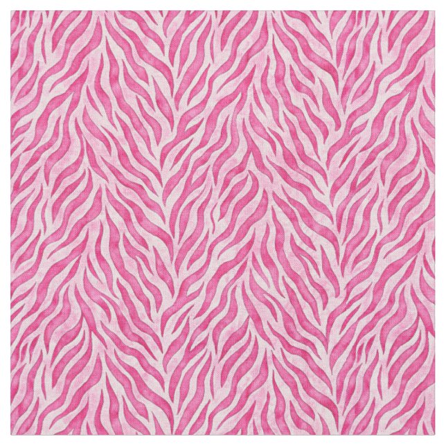 Livlig Rosa Zebrarutigtryck Tyg (Närbild)