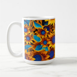 Livlig solros kaffemugg