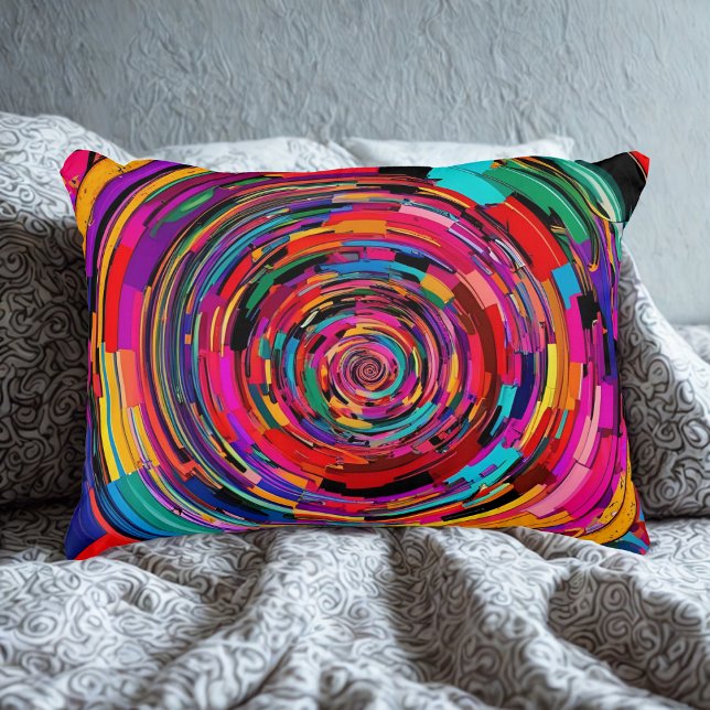 Livlig Spiral Art Prydnadskudde (Skapare uppladdad)