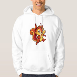 Livlig Squirrel Maskot Tecknad Hoodie