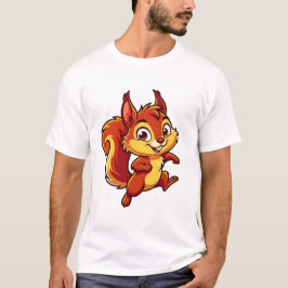 Livlig Squirrel Maskot Tecknad T Shirt