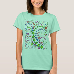 livlig stjärnasammansättning t-shirt