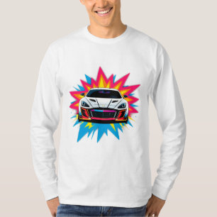 Livlig tävlingsbil t shirt