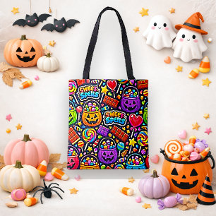 Livlig Tecknad Halloween Godis Bus eller Begravnin Tygkasse