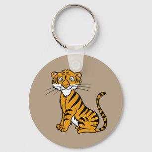 Livlig tiger Keychain Nyckelring