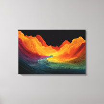 Livlig Topografi | Surreal Landskap (61 cm x 40 cm