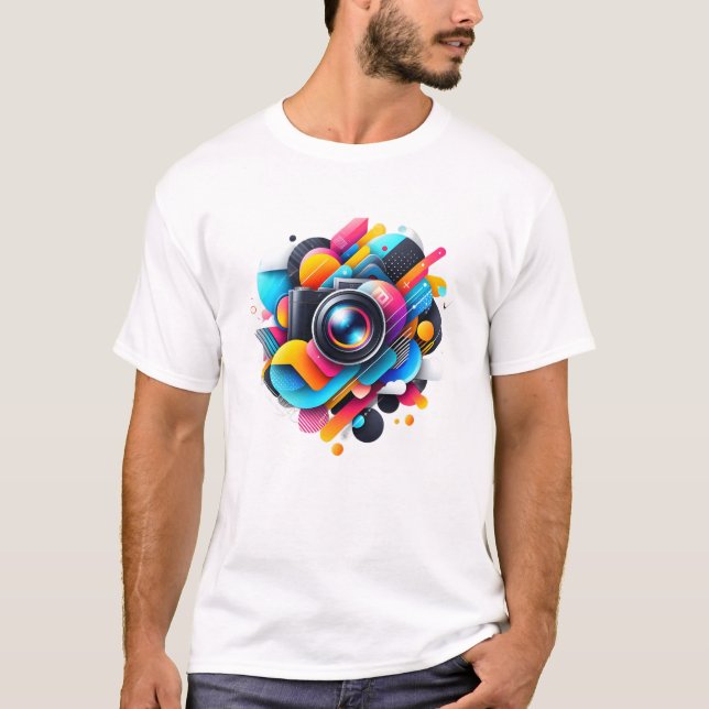 Livlig Urban Abstrakt T Shirt (Framsida)