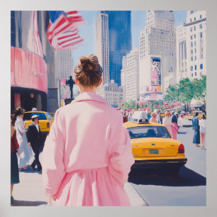 Livlig urban konst med klassisk New York-charm Poster
