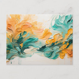 Livlig Vår Olja Akryl Konst Vykort