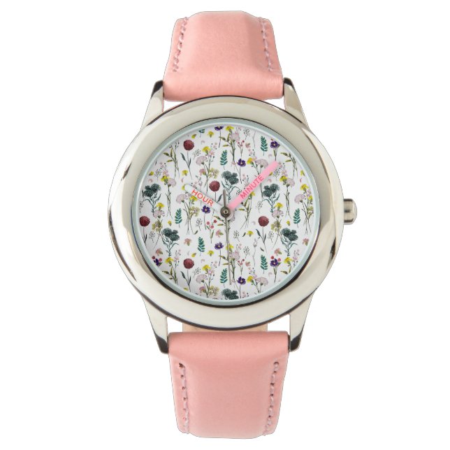Livlig vildblomma  armbandsur (Framsida)