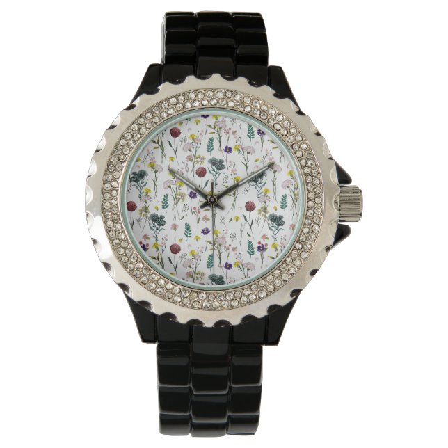 Livlig vildblomma armbandsur (Framsida)