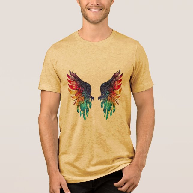Livlig Ving-Illustration Andlig Fantasy T-Shirt (Framsida)