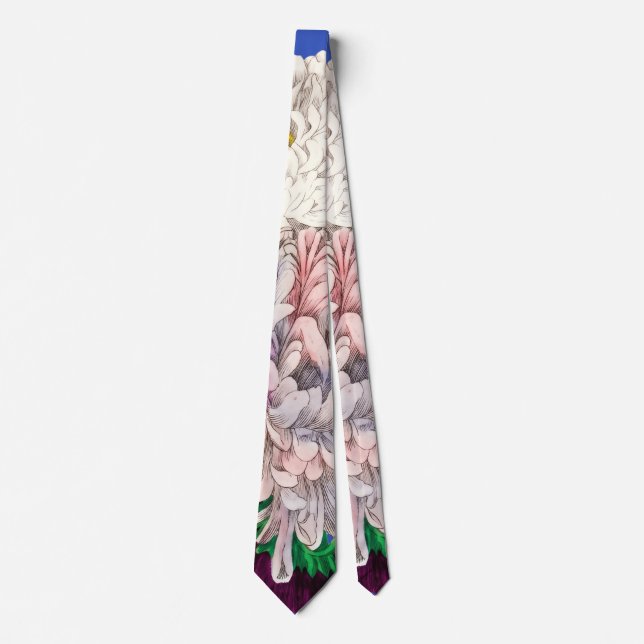 Livlig Vintage Botanisk Vildblomsbukett Slips (Framsida)