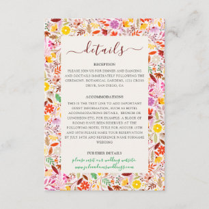 Livliga akvareller sommar tulpan blommor bröllop tilläggskort