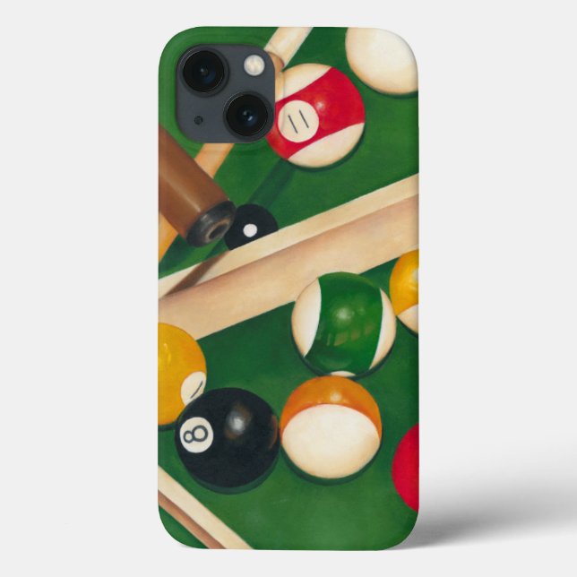 Livliga Billiards Bord med Bollar och krita (Baksida)