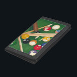Livliga Billiards Bord med Bollar och krita<br><div class="desc">Racka upp dem med den här spektakulära målningen av miljardtals bord av Jennifer Goldberger. Bollar ser nytt ut,  filten ser imakulerad ut och kritan har redan applicerats på referenspunkterna. Lägg det här i ditt hem,  eller ge det till en vän eller älskad som njuter av ett spel av bassäng!</div>