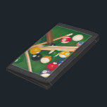 Livliga Billiards Bord med Bollar och krita<br><div class="desc">Racka upp dem med den här spektakulära målningen av miljardtals bord av Jennifer Goldberger. Bollar ser nytt ut,  filten ser imakulerad ut och kritan har redan applicerats på referenspunkterna. Lägg det här i ditt hem,  eller ge det till en vän eller älskad som njuter av ett spel av bassäng!</div>