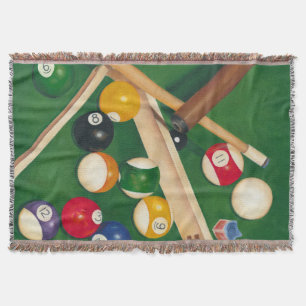 Livliga Billiards Bord med Bollar och krita Mysfilt
