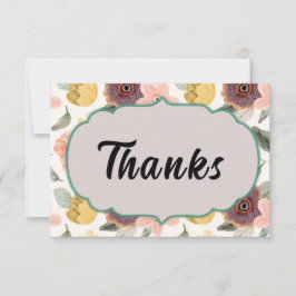 Livliga Blommor Tacksamhetskort Tack Kort