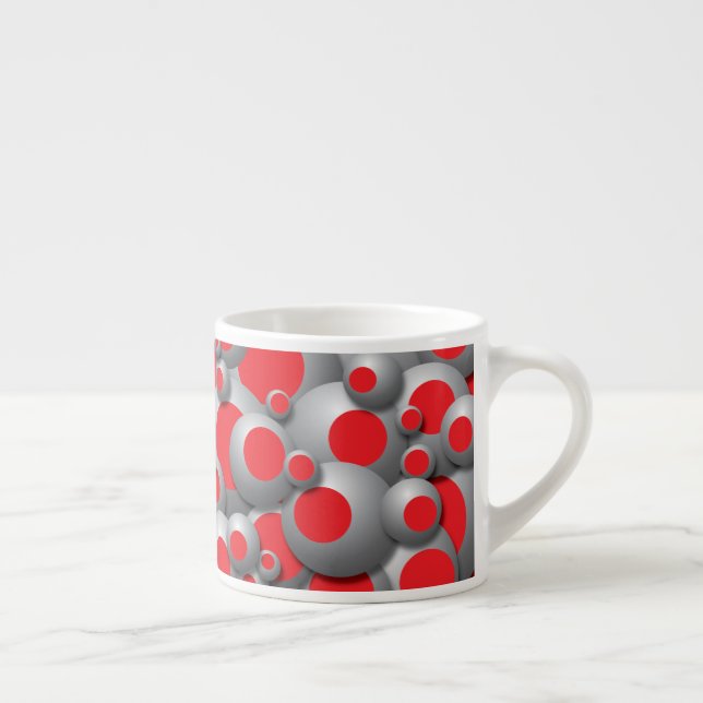 Livliga Bubblor Röda Espressomugg (Höger)